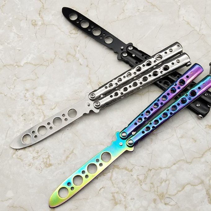 New Stainless Steel    Erfly Training    Erfly   Game   Dull Tool No Edge Folding Outdoor Tool-Black