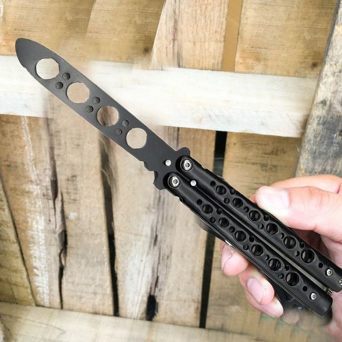 New Stainless Steel    Erfly Training    Erfly   Game   Dull Tool No Edge Folding Outdoor Tool-Black