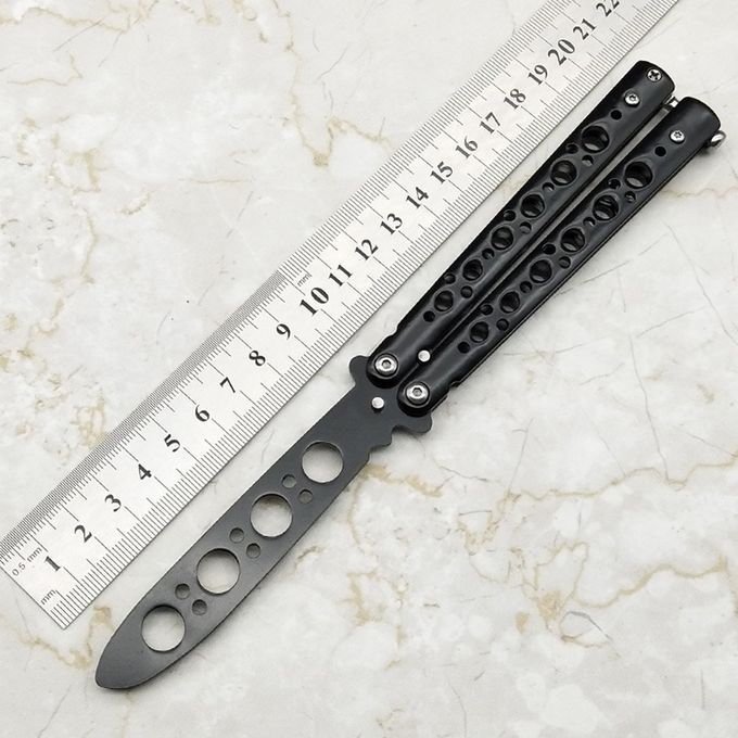 New Stainless Steel    Erfly Training    Erfly   Game   Dull Tool No Edge Folding Outdoor Tool-Black