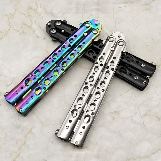 New Stainless Steel    Erfly Training    Erfly   Game   Dull Tool No Edge Folding Outdoor Tool-Black