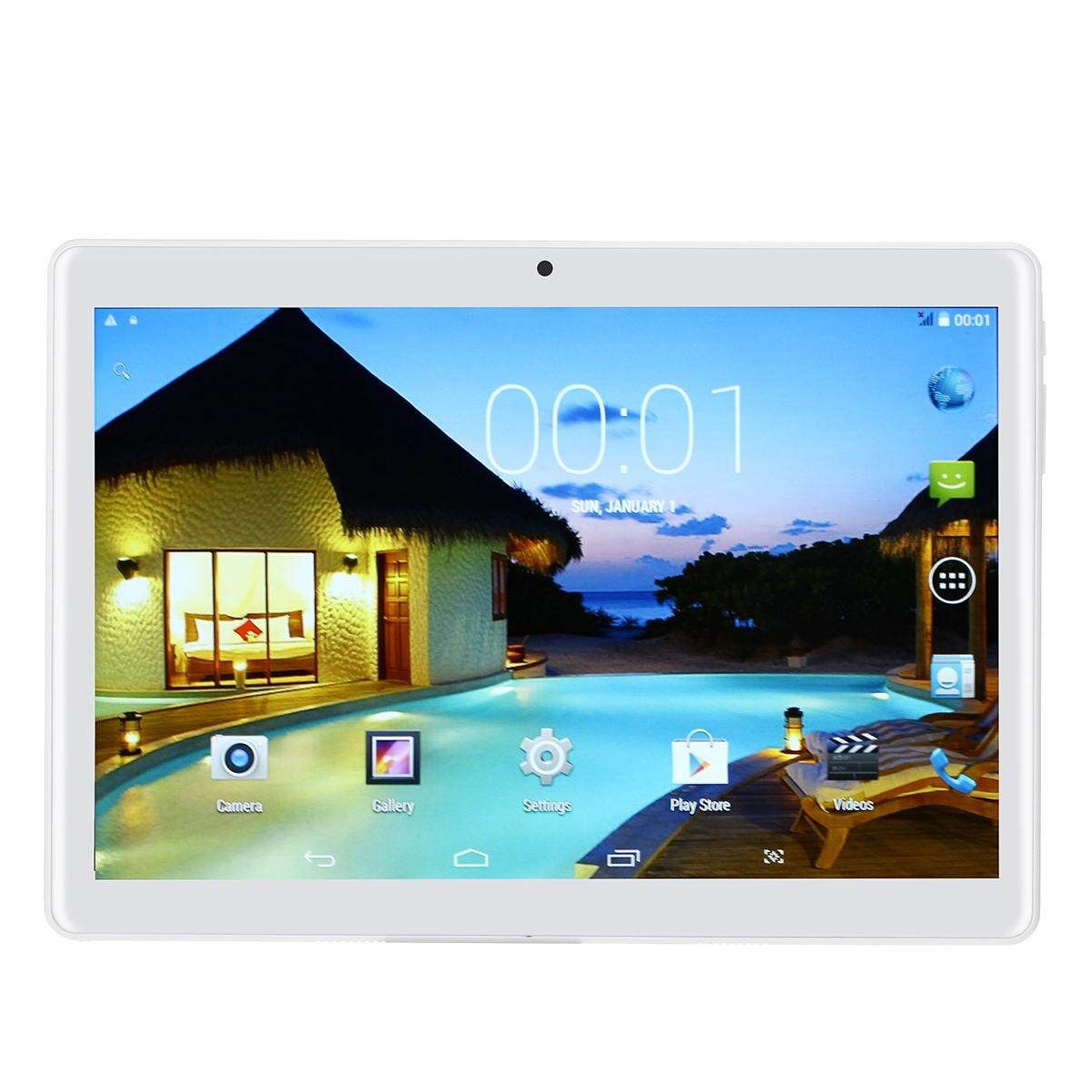 10'' Tablet PC Android 7.0 8-Core 64GB+4GB WIFI 2 SIM 4G Phablet Pad Phone 2.5D Blue