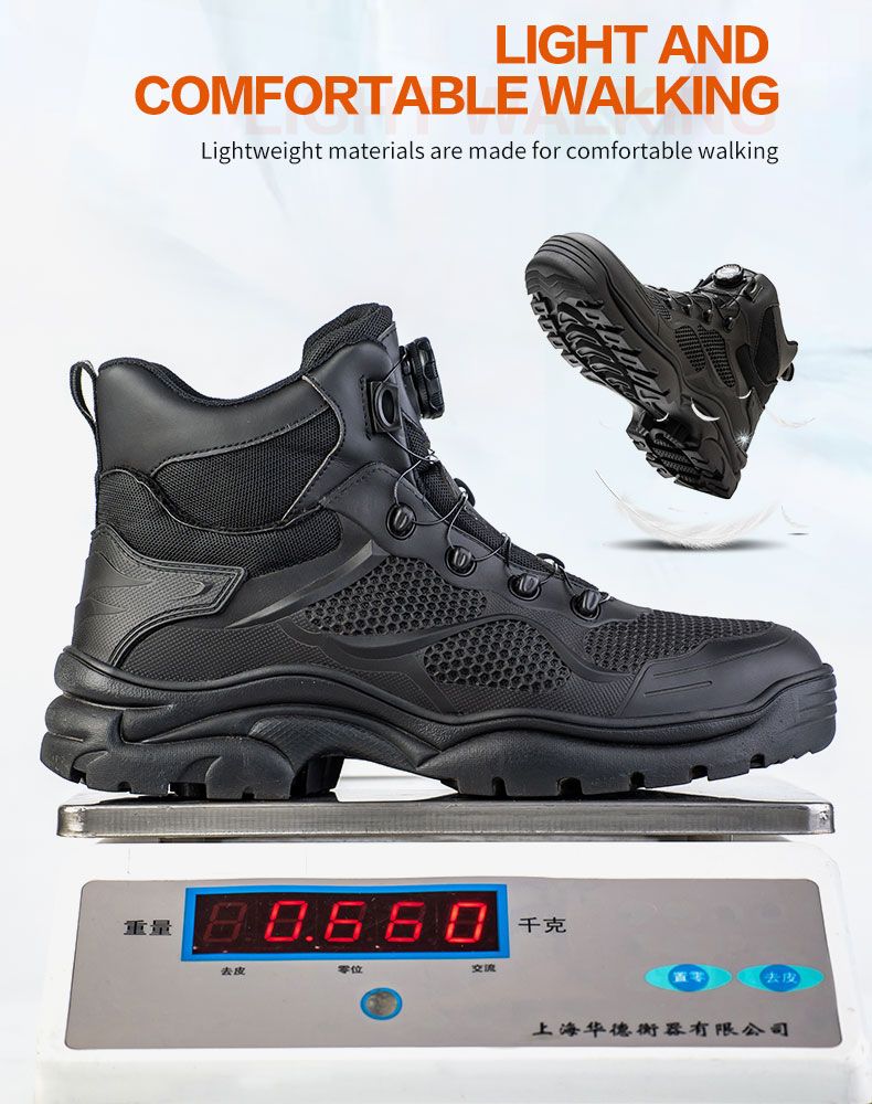 Safety Shoes Steel Toe Work Boots Fabric High-Top