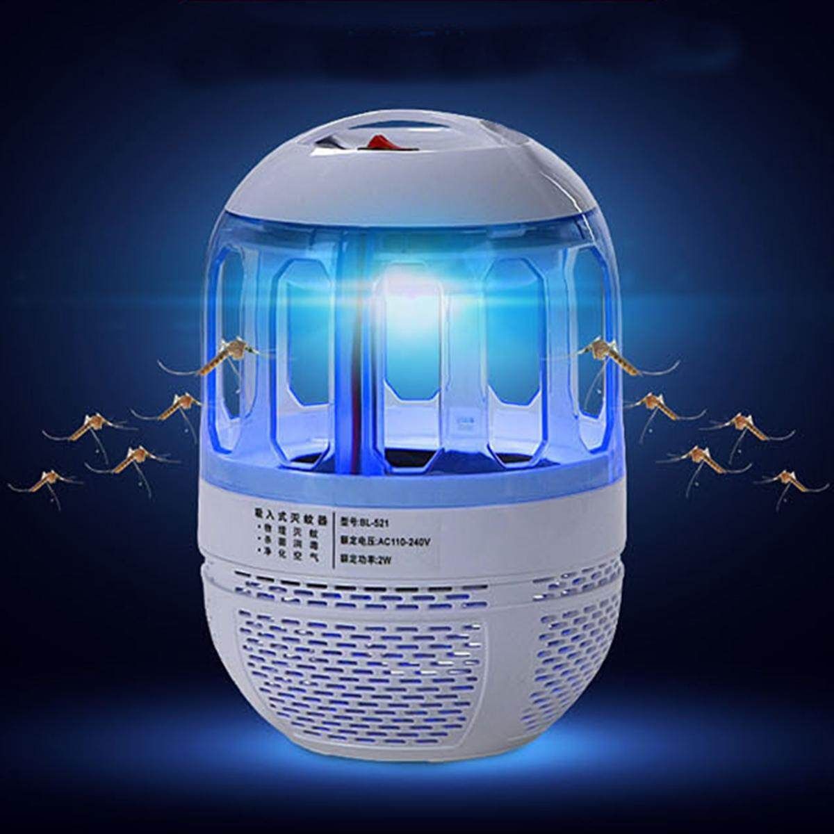 USB Electric 6LED Light Mosquito Killer Fly Bug Insect Trap Catcher Lamp White (white)