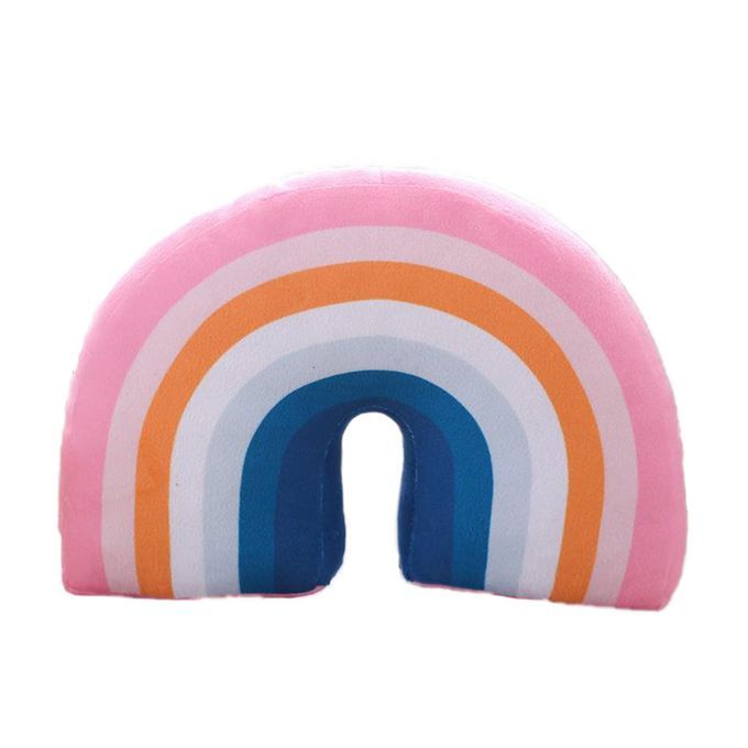 Travel Pillow Neck & Chin Support Washable Cushion Rest Pink