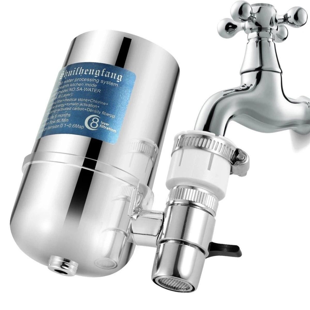 Faucet Water Filter Stainless Steel Purifier Faucet Ceramic Percolator Home Kitchen Water Filter Contaminants For Home