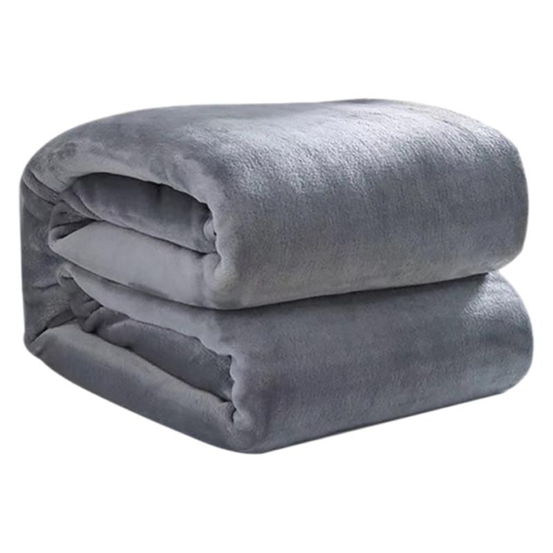 Solid Soft Living Room Bedroom Air-Conditioning Bed Blanket Sofa Bed Baby Blanket Solid Color Warm Protection Knee