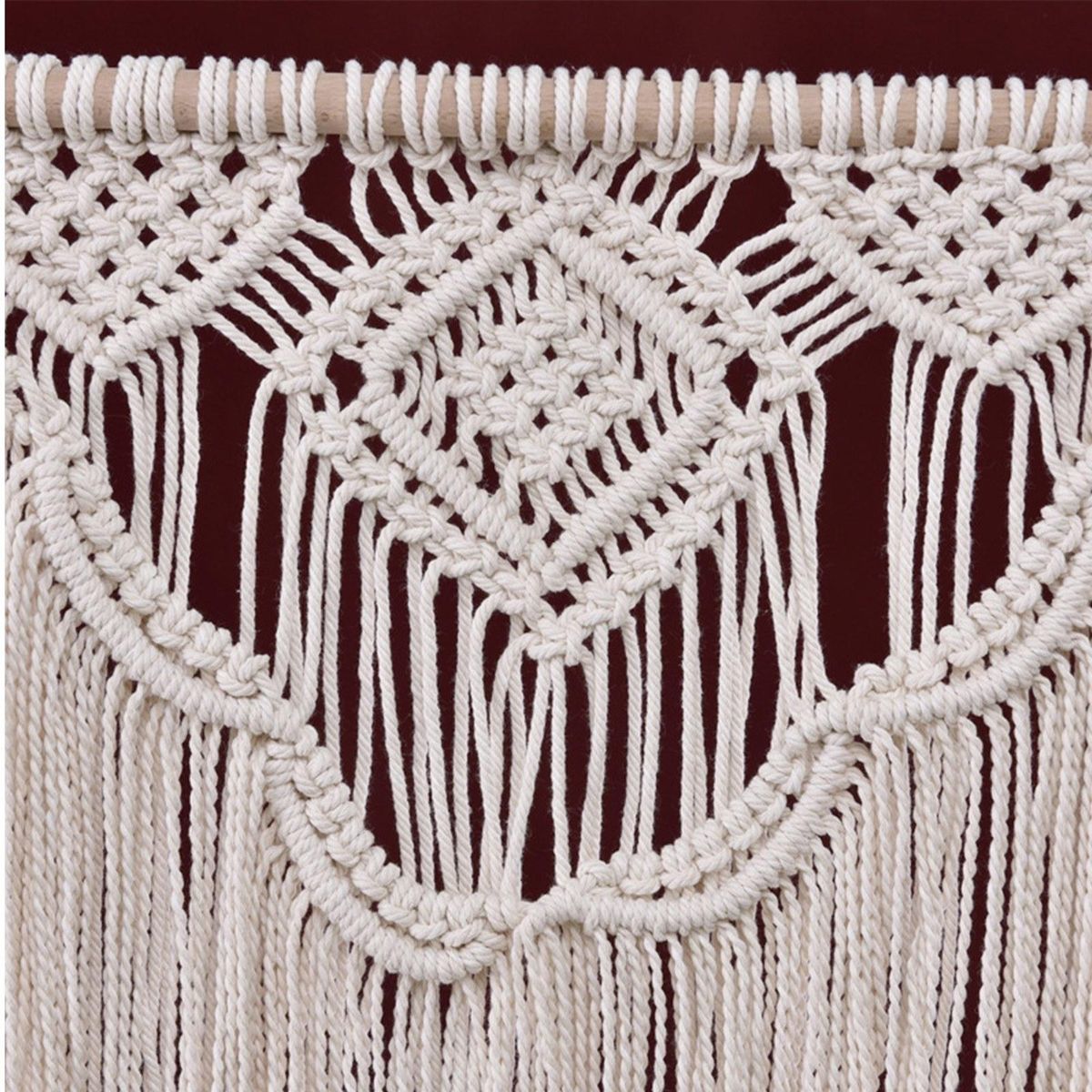 Macrame Woven Tapestry Wall Hanging Boho Tapestry Home Geometric Art Apartment Dorm Room Bedroom Living Room Gallery Decoration