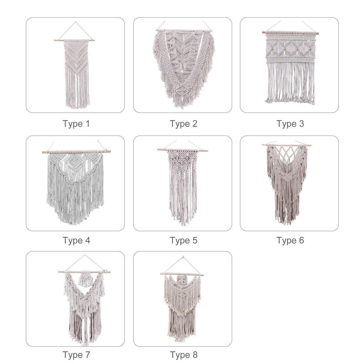Macrame Woven Tapestry Wall Hanging Boho Tapestry Home Geometric Art Apartment Dorm Room Bedroom Living Room Gallery Decoration