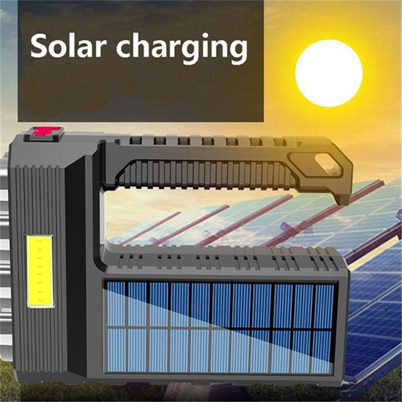 8LED Flashlight USB Rechargeable Torch  Solar Charging