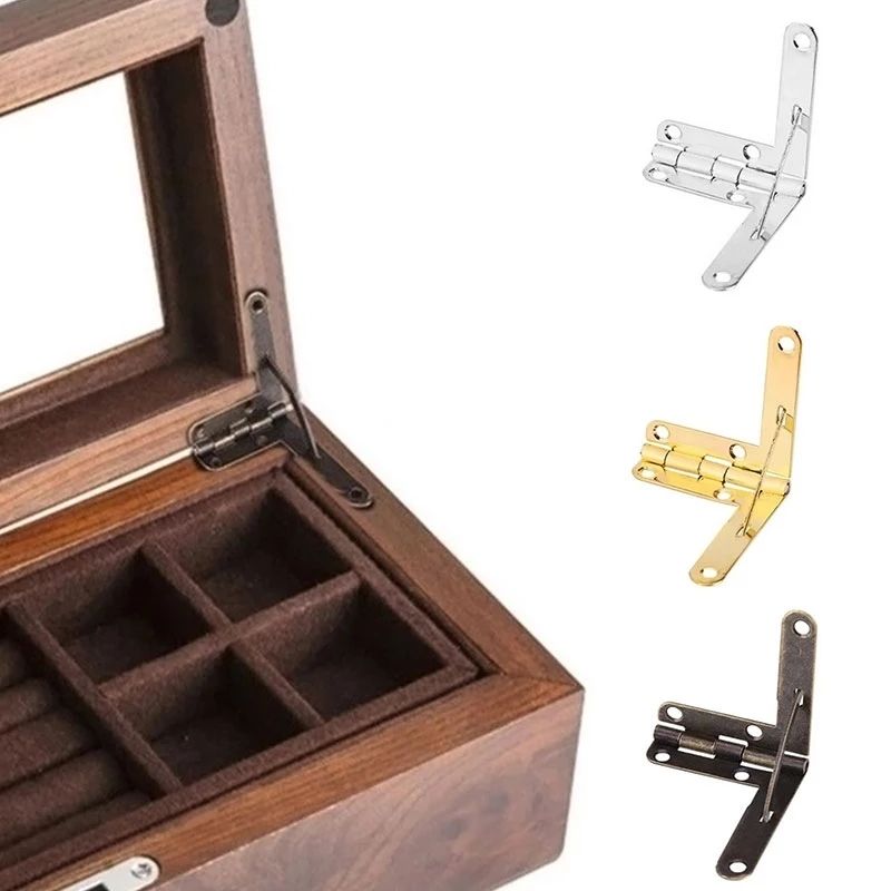 10pcs Antique Furniture Hinges Support Frame 90 Degree