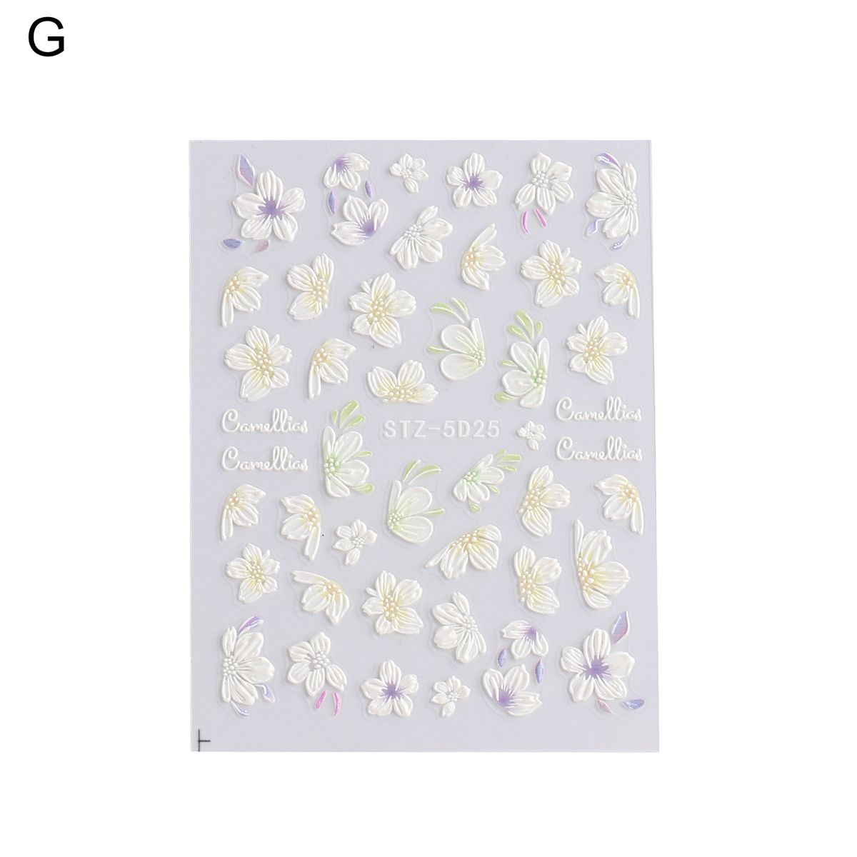 1 Set 3D Sticker 3D Simple Flower Nail Embossed Sticker G