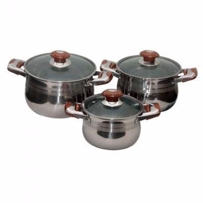 3 Piece Stainless Cookware Set