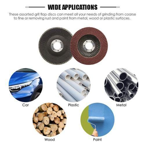10Pcs 4-1/2Inch For Removing Paint Rust 120 Grit