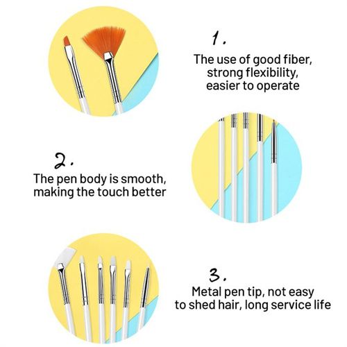 15 Pcs Nail Brush For Manicure Brush Nail Art Brush Grad