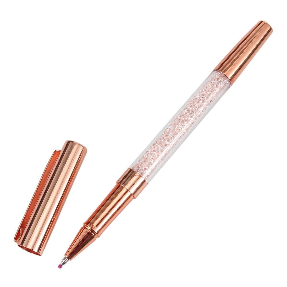 Creative Metal Crystal Diamond Ball Pen Set Stationery Refill 0.5mm Signature Ballpoint Pen For Office School Suppliers Orange Red