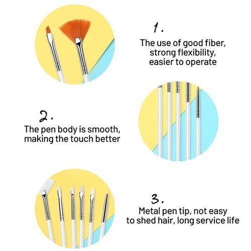 15 Pcs Nail Brush For Manicure Brush Nail Art Brush Grad