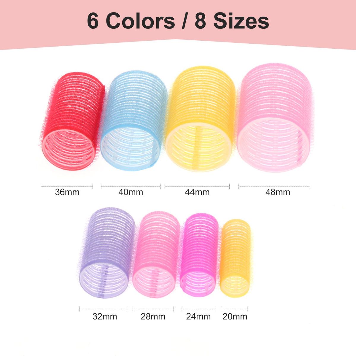 40Pcs Hair Roller Curling Curls Self Grip Hair Rollers For Women Girls