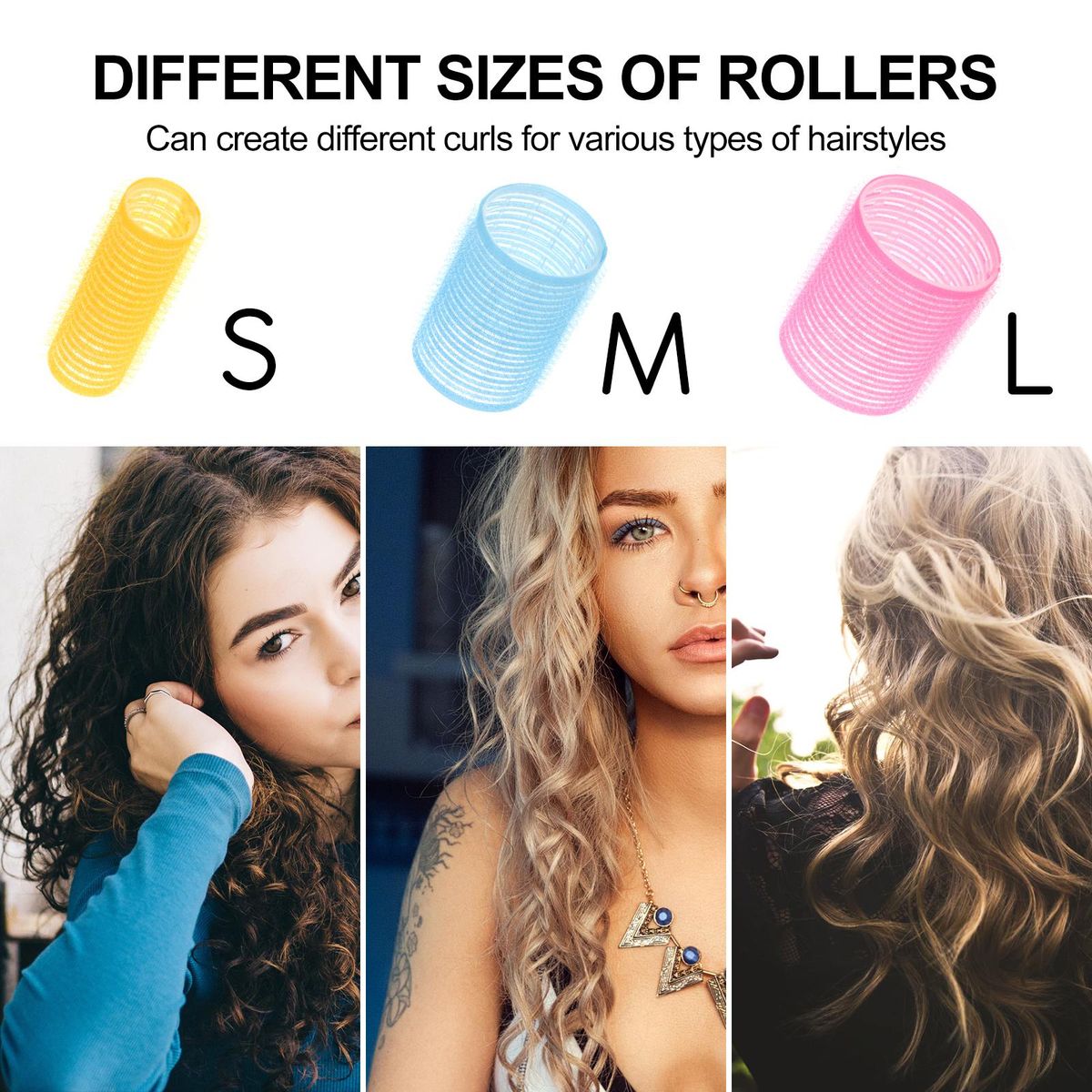 40Pcs Hair Roller Curling Curls Self Grip Hair Rollers For Women Girls