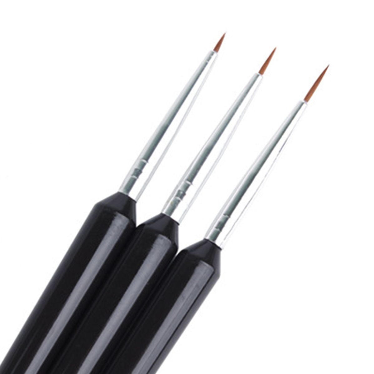 3Pcs Nail Pens Line Drawing Pen Painting Pen Flower Drawing Pen Black Rod Fine Line Drawing Pen DIY Manicure Tools