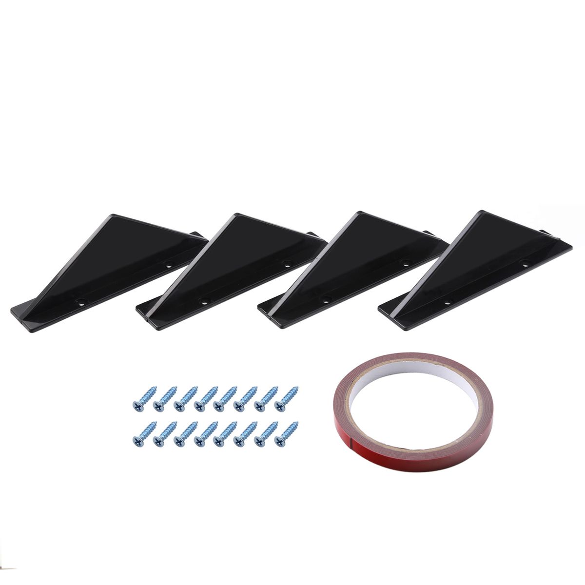 4PCS Car Rear Bumper Shark Fin Triangle Spoilers Universal