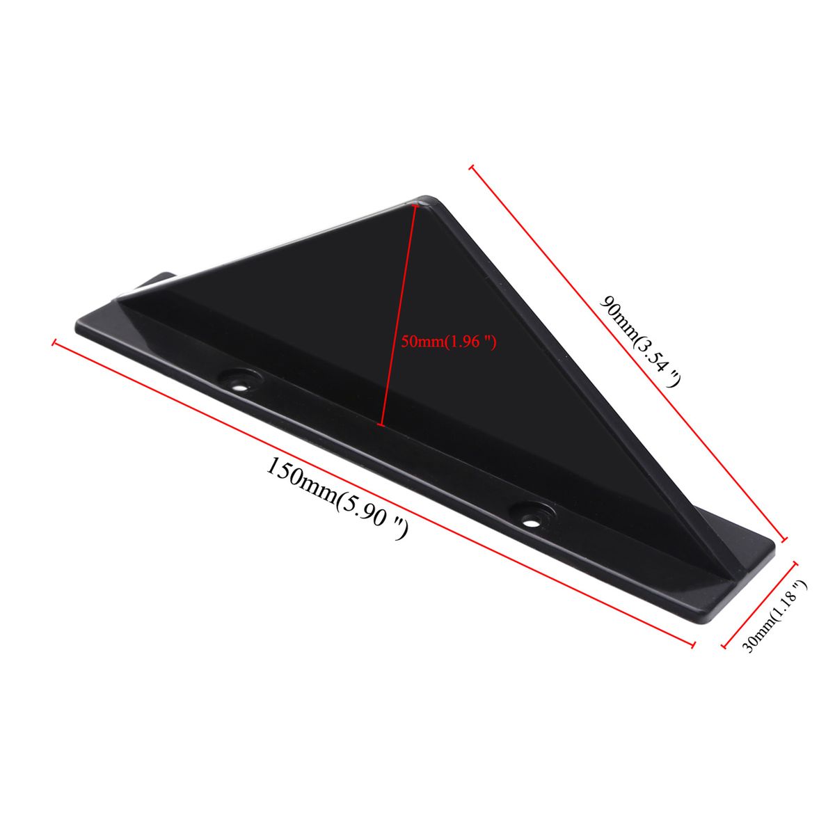 4PCS Car Rear Bumper Shark Fin Triangle Spoilers Universal