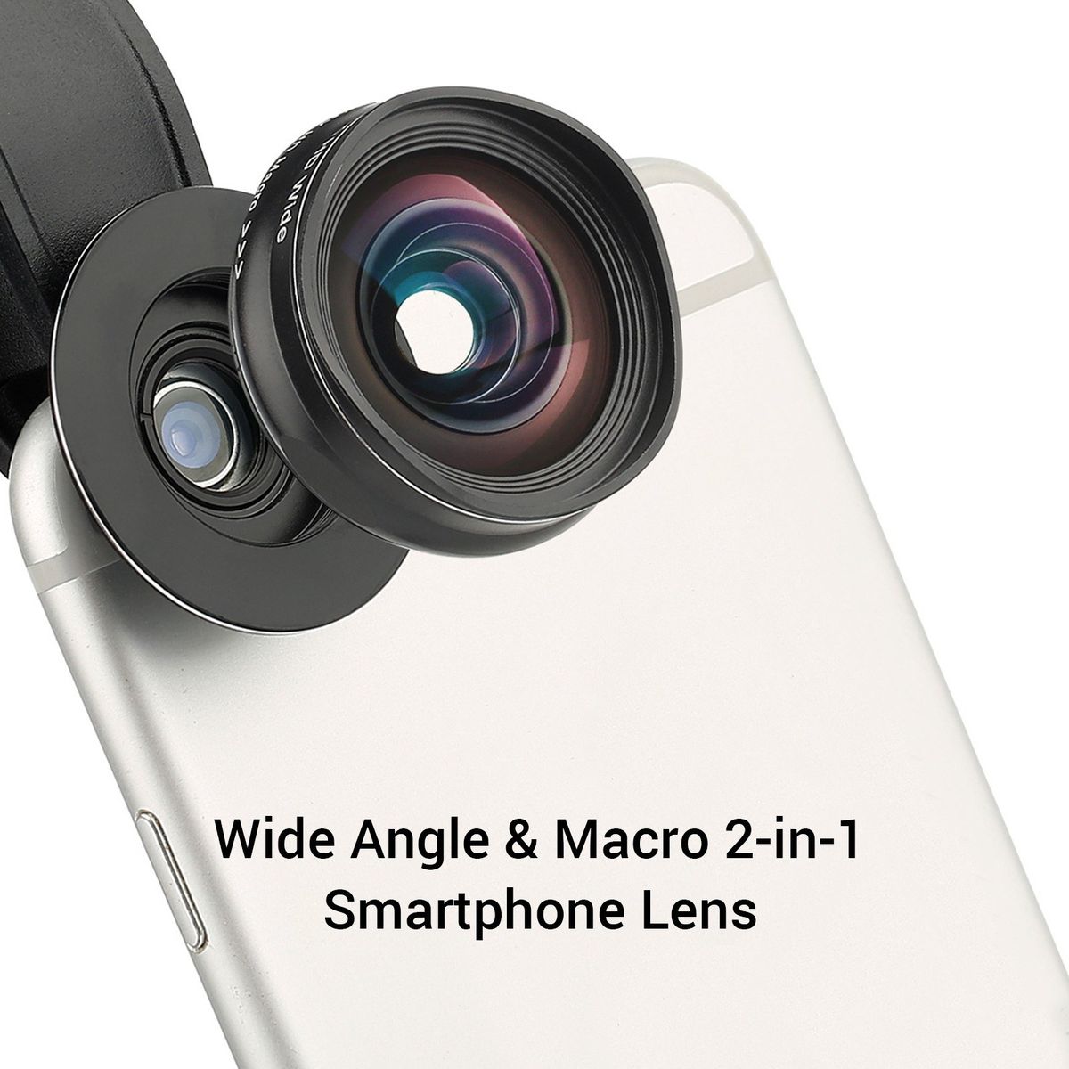 2-in-1 5K HD Smartphone Camera Lens 0.45X Wide-angle + 15X