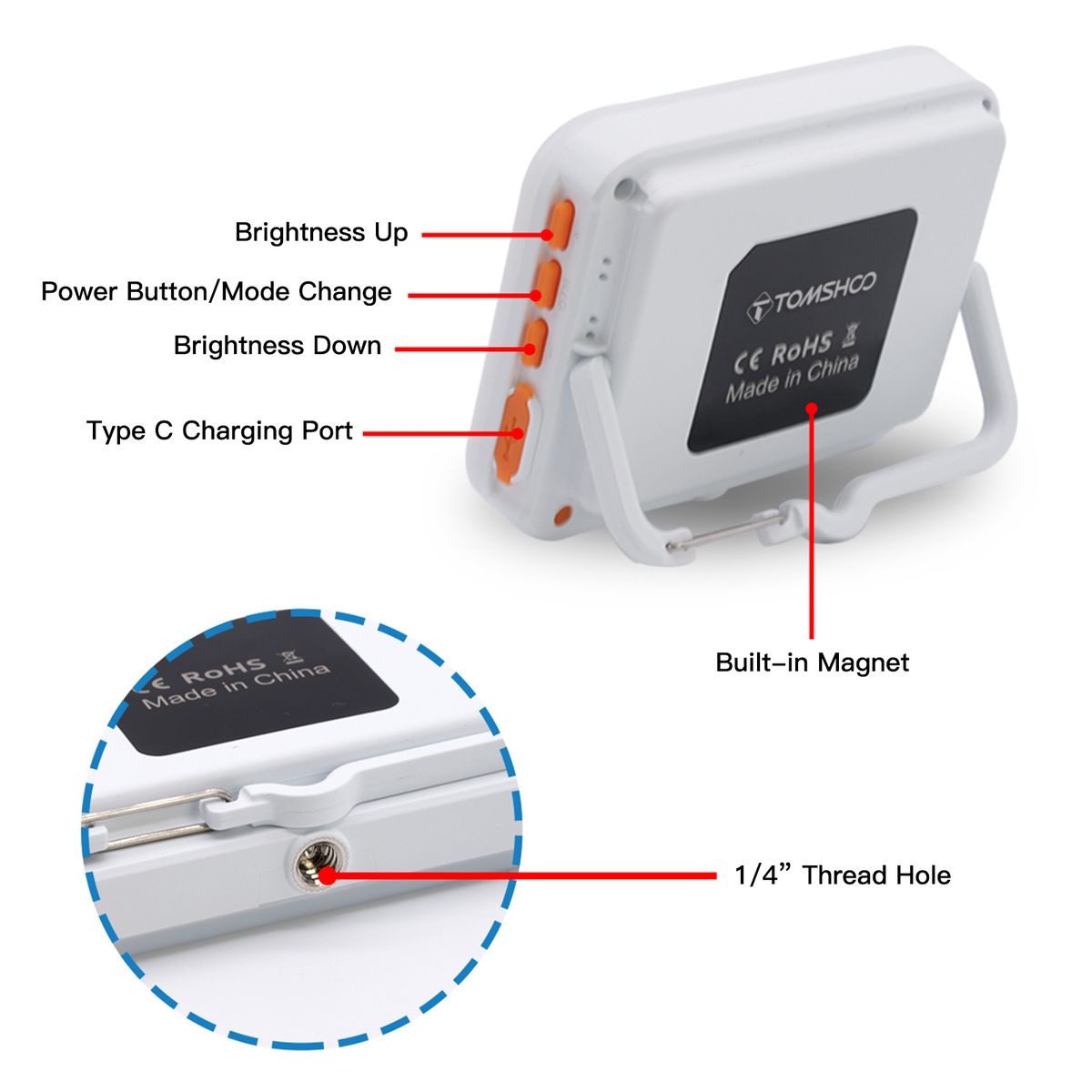 LED Camping Lantern 8 Modes USB Rechargeable