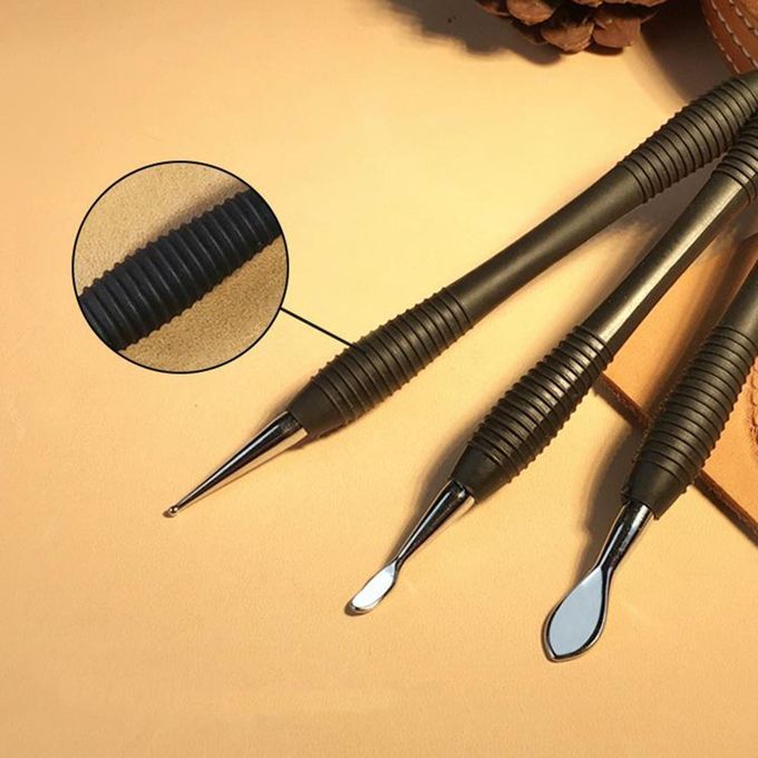 Leathercraft Modeling Grooving Rub Tool Leather Deep Spoon Stylus