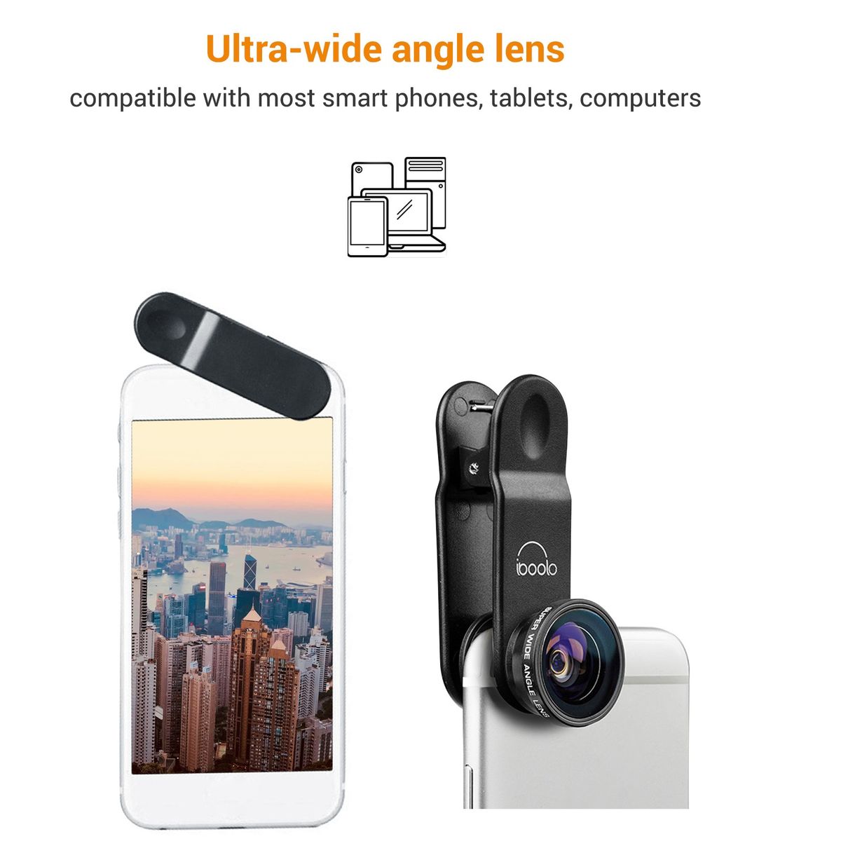 Professional HD 0.3X Ultra-Wide Angle Lens Clip-on Phone