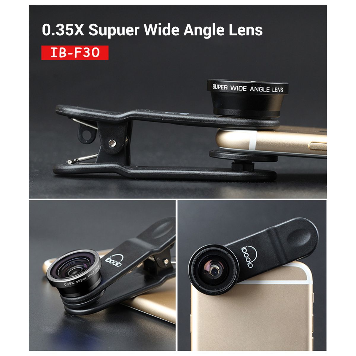 Professional HD 0.3X Ultra-Wide Angle Lens Clip-on Phone