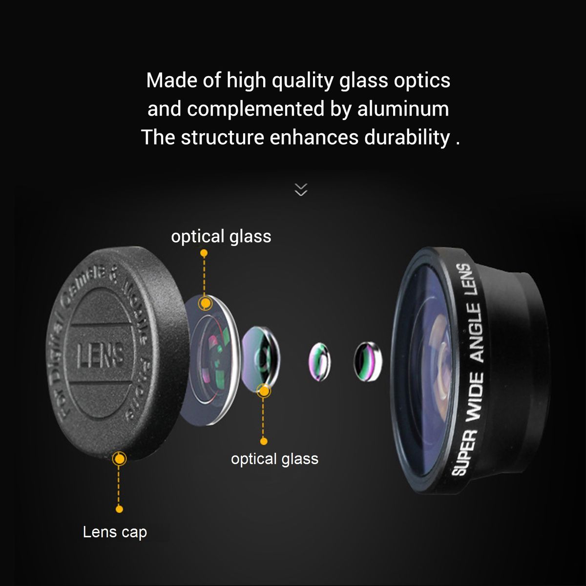Professional HD 0.3X Ultra-Wide Angle Lens Clip-on Phone