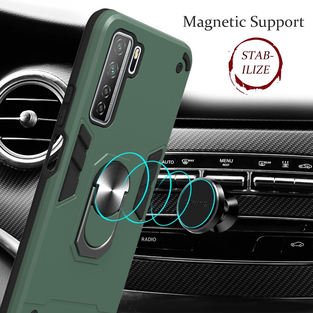 For Huawei Nova 7 SE / P40 Lite 5G PC+TPU Ring Case