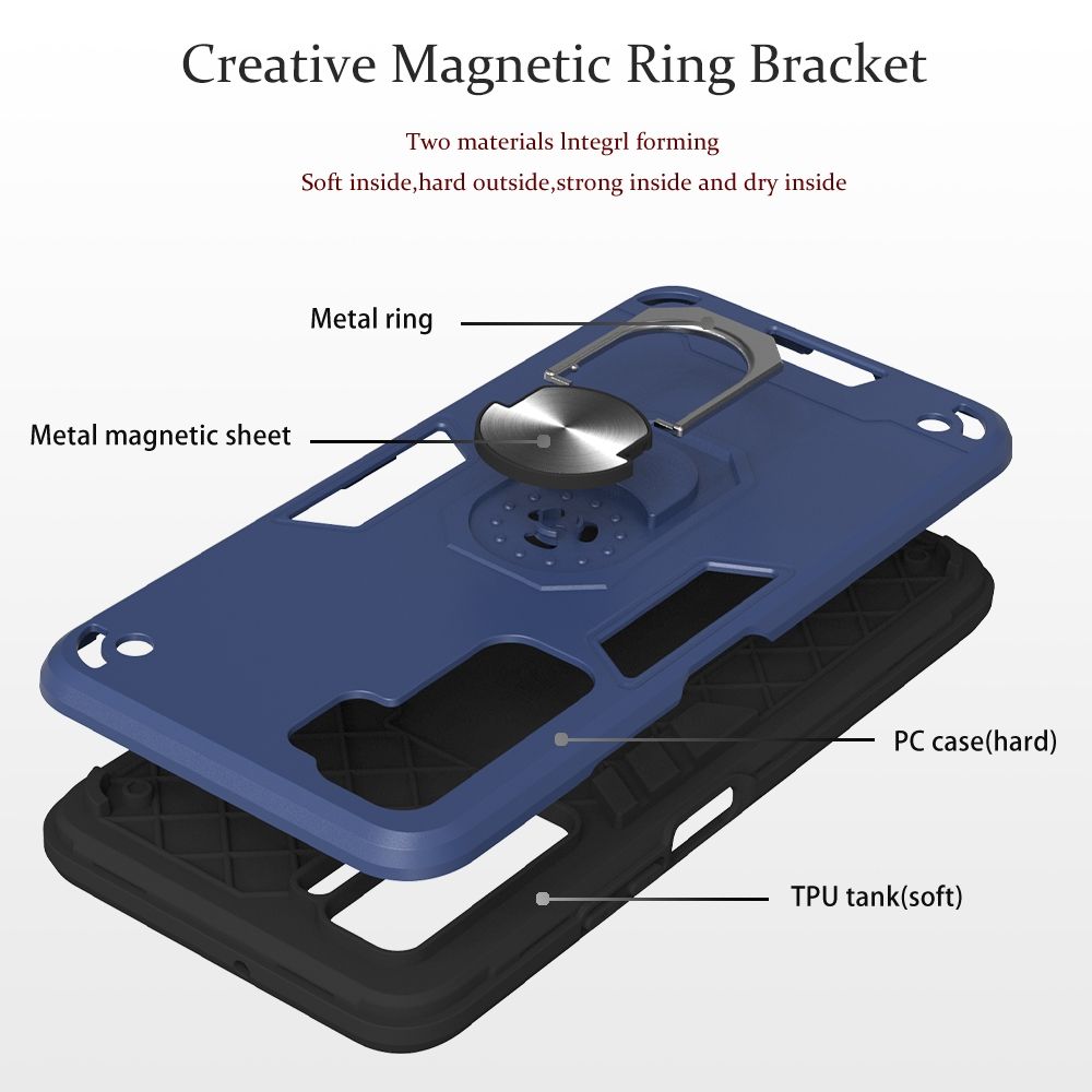 For Huawei Nova 7 SE / P40 Lite 5G PC+TPU Ring Case