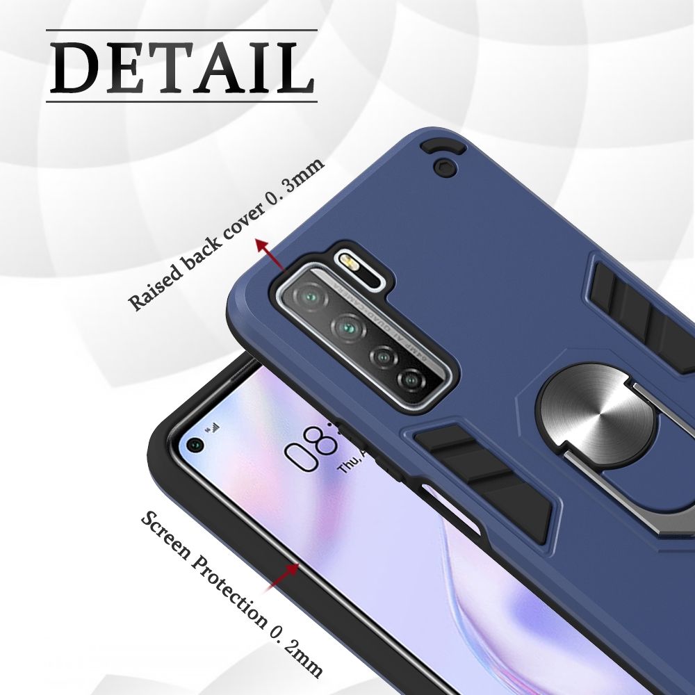 For Huawei Nova 7 SE / P40 Lite 5G PC+TPU Ring Case
