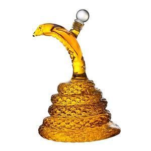 1l Whiskey Decanter Red Wine Scotch Bourbon Cognac Rum Brandy Cobra Shaped Decanter For Home Party Bar Tools Accessories