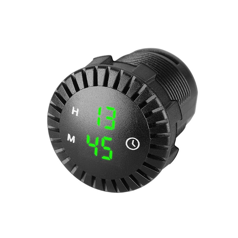 Waterproof 12V 24V Dashboard Digital Clock LED Display Car Boat Truck Motorcycle Access 24hour Touch Automotive Electronic Clock
