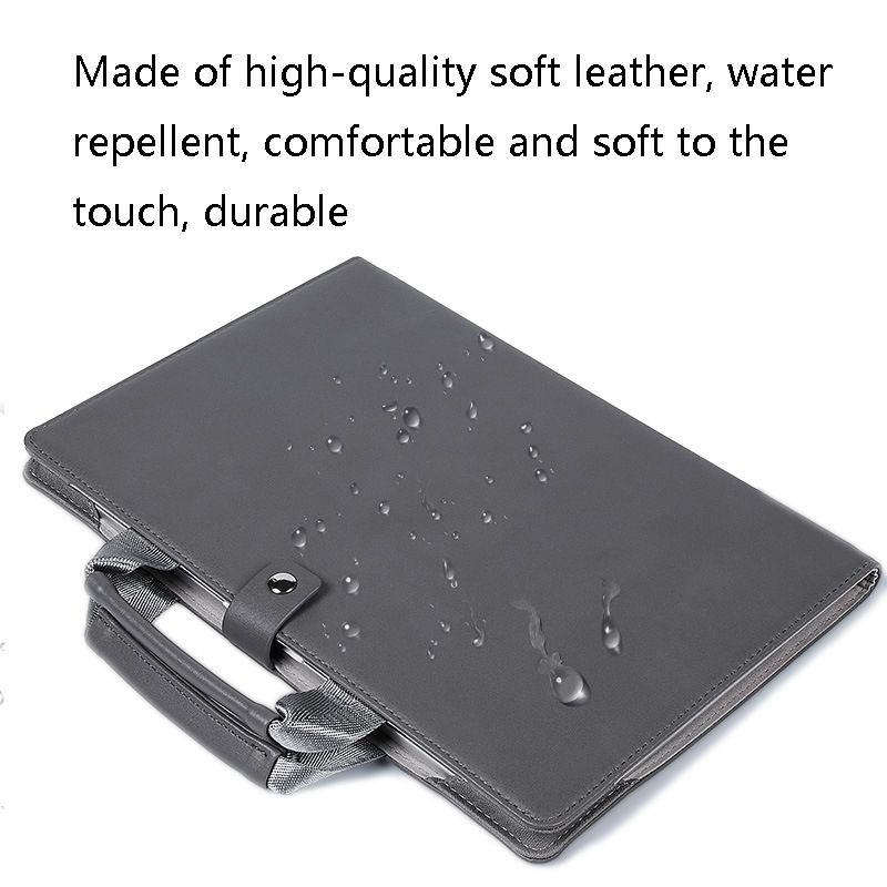 Book Style Laptop Protective Case Handbag For Book 14 Inch(Camel + Power Bag)