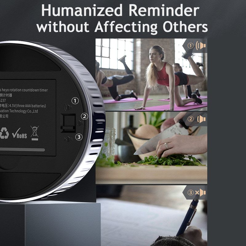 Baseus Magnetic Digital Timers Manual Countdown Kitchen Timer Countdown Alarm Clock Mechanical Cooking Timer Alarm Counter Clock
