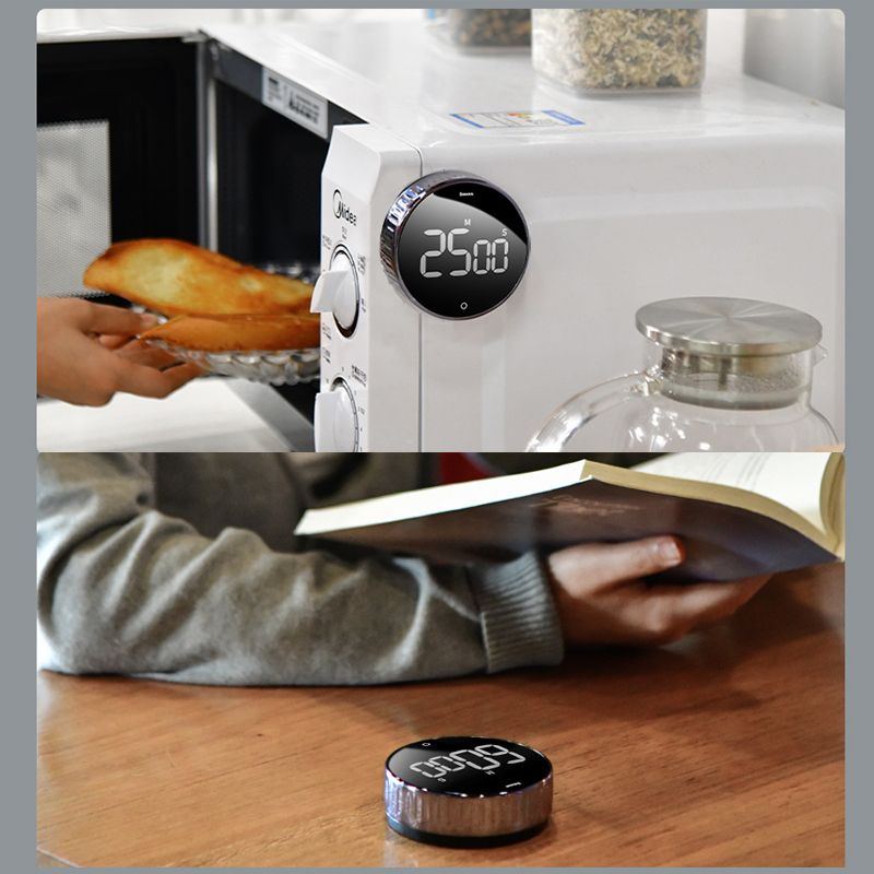 Baseus Magnetic Digital Timers Manual Countdown Kitchen Timer Countdown Alarm Clock Mechanical Cooking Timer Alarm Counter Clock