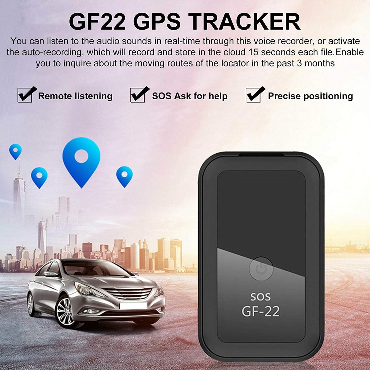 GF-22 GPS Magnetic Car Tracker