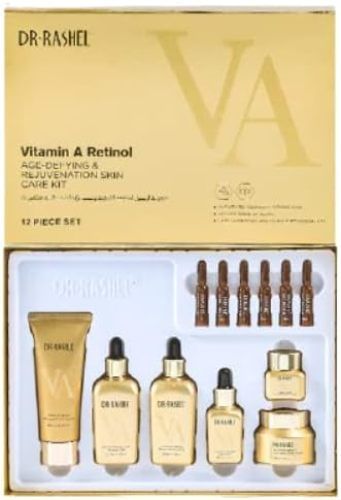 Vitamin A Retinol Anti-Aging And Skin Cell Renewal Set, Gold