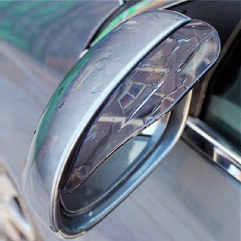 2pcs Car Side Rear View Mirror Rain Eyebrow Visor Snow Guard Weather Shield