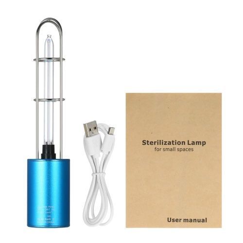Rechargeable UV Sterilizer Light & Air Purifier DC5V Ultraviolet + Ozone UV Germicidal Lamp Portable Sterilization Light For Car Kitchen Toilet Cabinet Pink/Blue