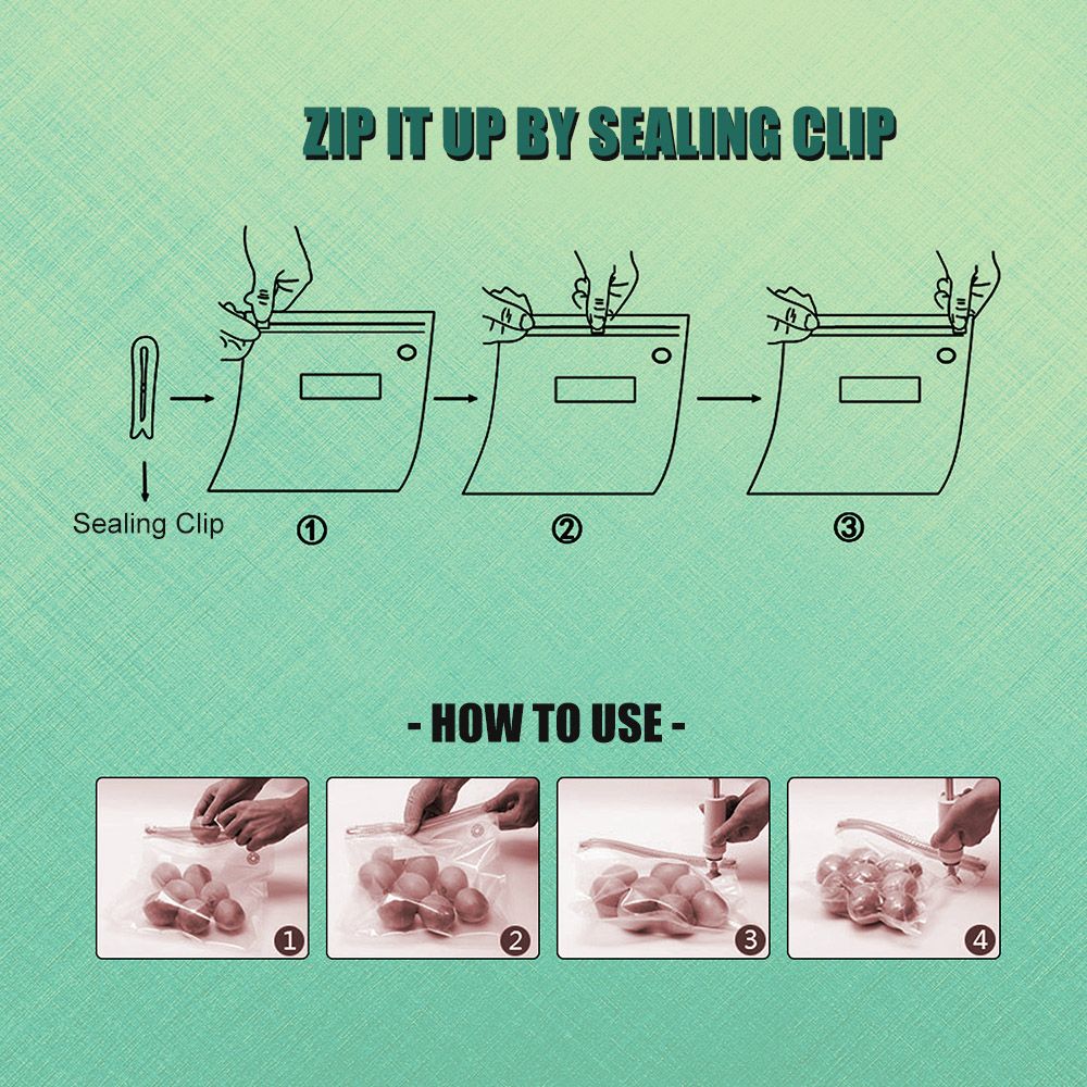 Sous Vide Bags Food Vacuum Sealer Bags With Rechargeable