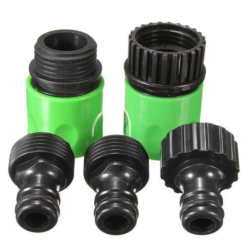 5Pcs Rubber Hose Quick Tap Adapter Connector Garden Watering Water Gun Tube Kit