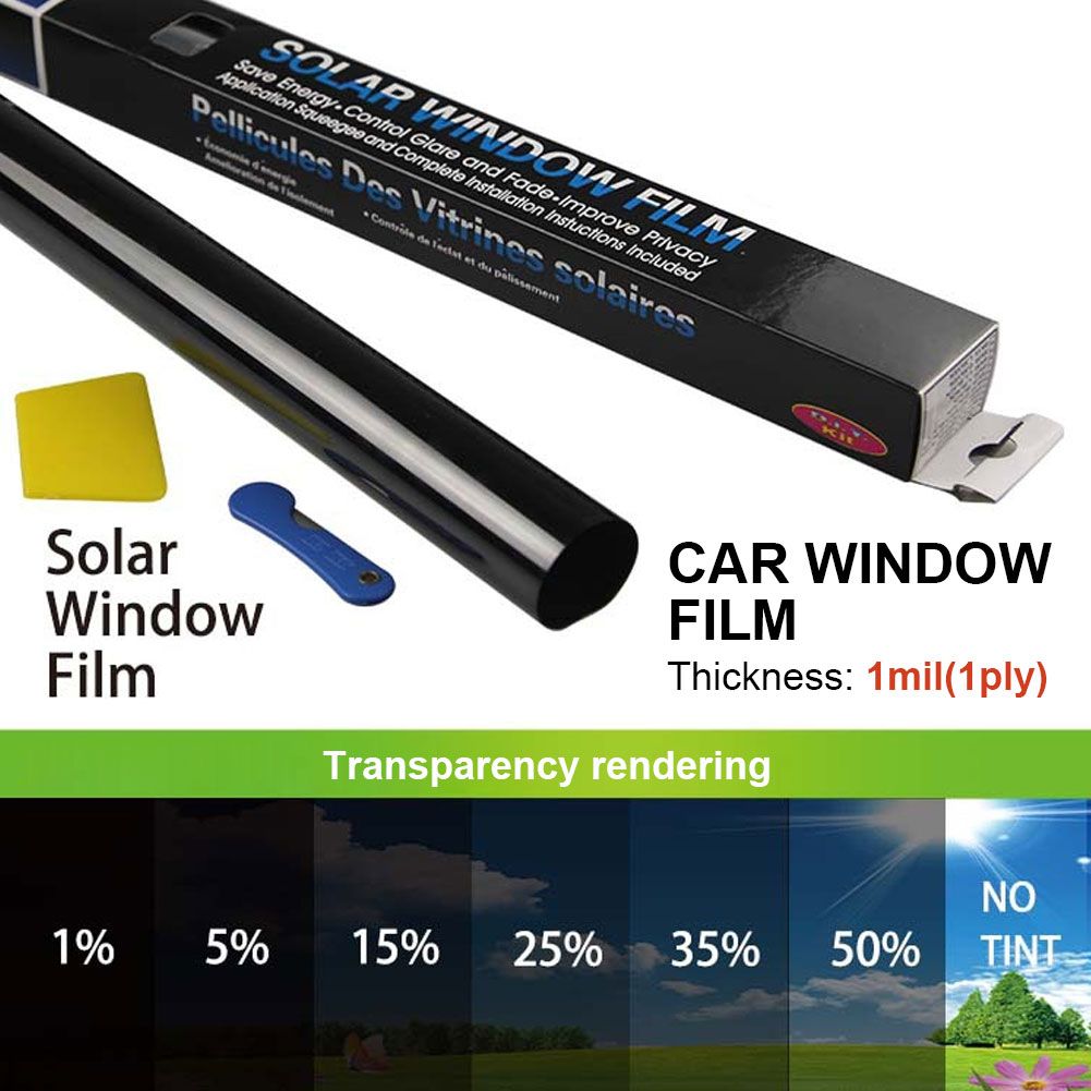 Car Window Tint Film Super Black Sunscreen Film UV