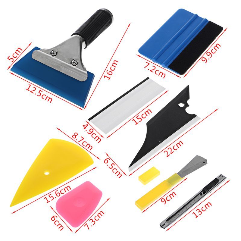 8 Pcs Car Window Tint Wrapping Vinyl Tools Squeegee Ser
