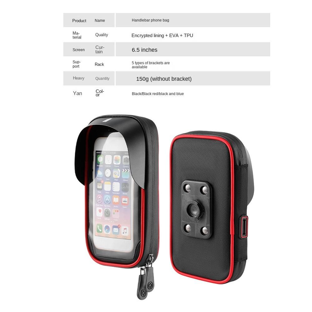 Waterproof Bicycle Phone Holder Motorcycle Handlebar Mount