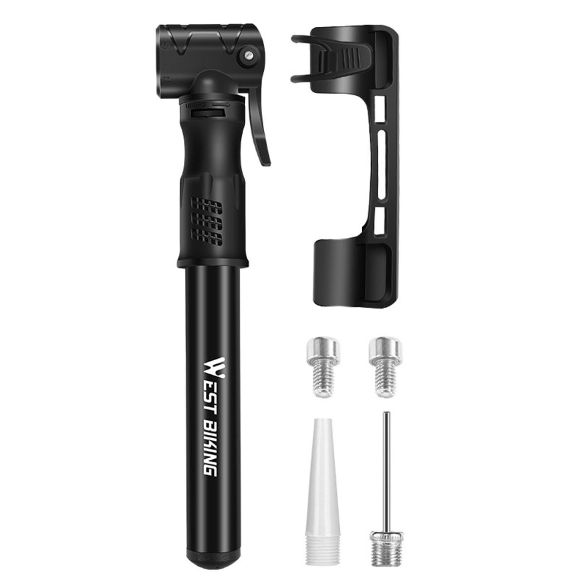 1 Set Bicycle Tire MTB Bike Mini Cycling Tire Inflator Black