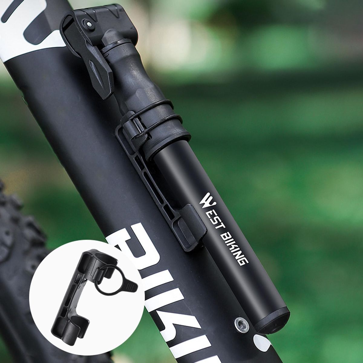 1 Set Bicycle Tire MTB Bike Mini Cycling Tire Inflator Black